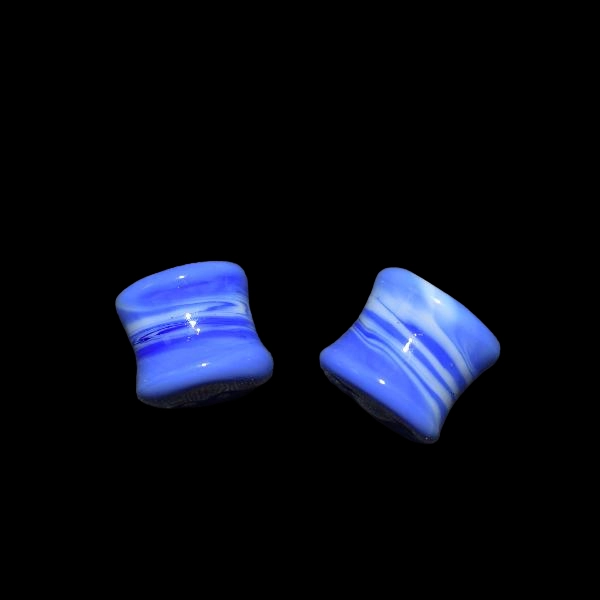 Écarteur en verre bleu ciel