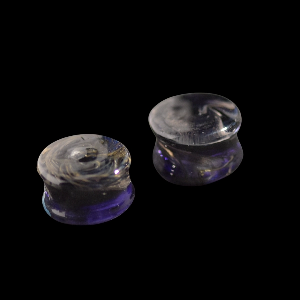 Écarteur en verre purple silver