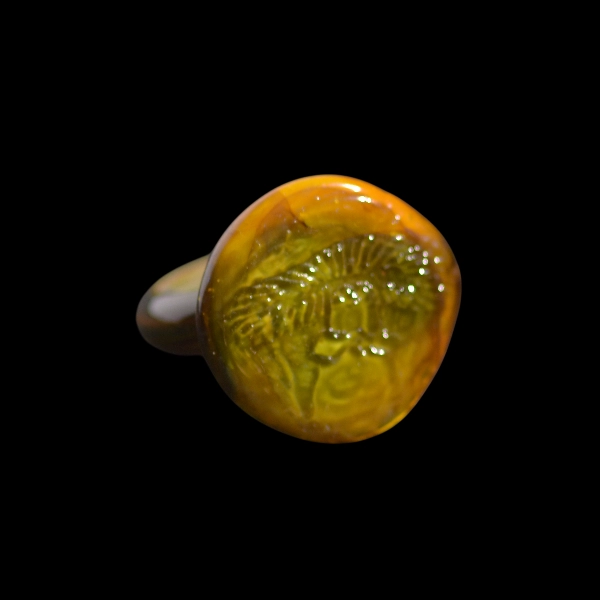 bague in vetro soffiato di Murano mushroom brown