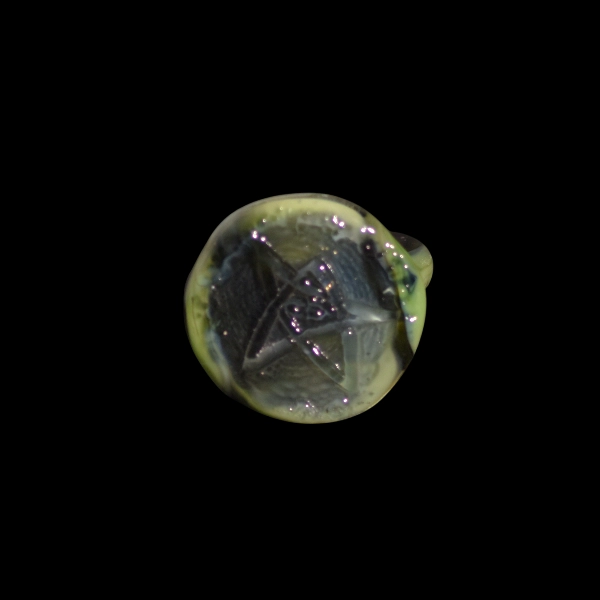 bague in vetro soffiato di Murano black star lovecraft