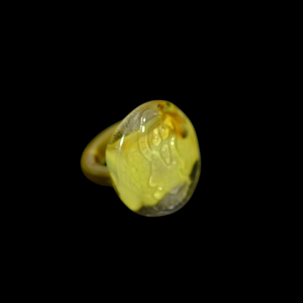 bague in vetro soffiato di Murano scream vert