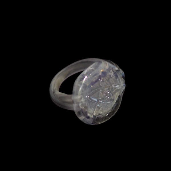 bague in vetro soffiato di Murano lovecraft violet