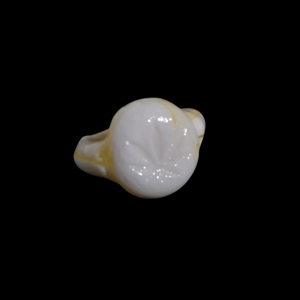 bague in vetro soffiato di Murano blanche 420