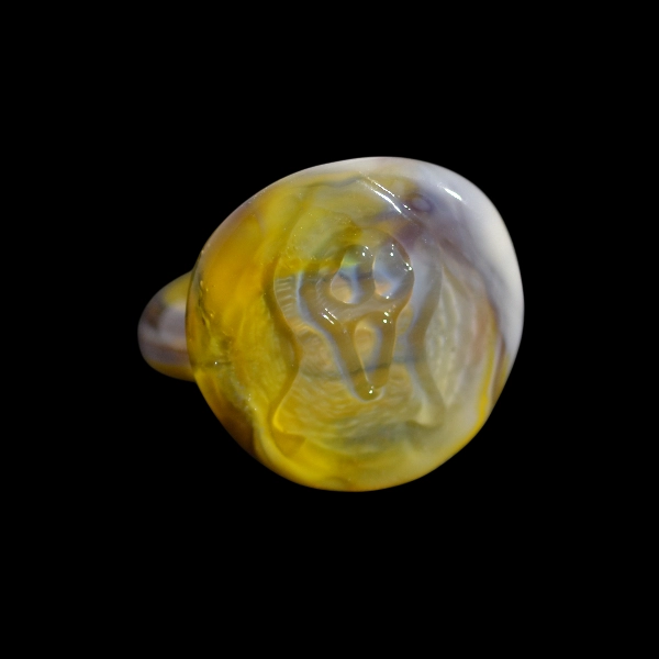 bague in vetro soffiato di Murano scary scream