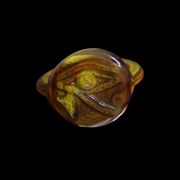 bague in vetro soffiato di Murano eyes Ra egypt