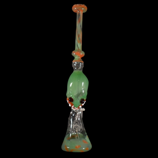 Bong dritto in vetro Diablotin vert - Satyr Glass